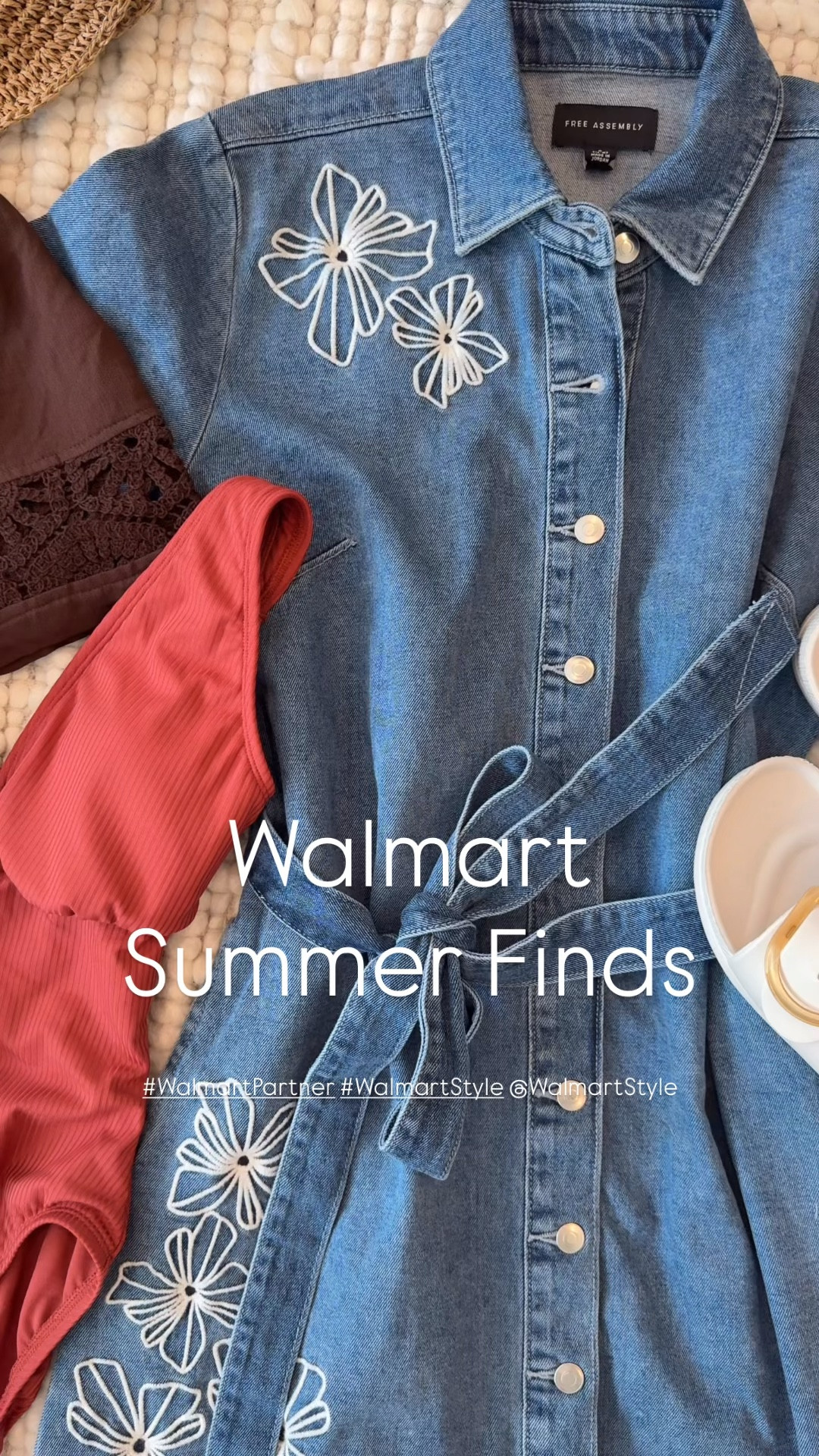 The cutest swimsuits, $10 sandals (!!), breezy boho coverups, and a denim dress I’m obsessed with… all from Walmart and all so good. On trend, effortless, and prices you’ll love. #WalmartPartner #WalmartStyle @WalmartStyle 

#LTKdayinmylife #LTKMothersDay #LTKSeasonal