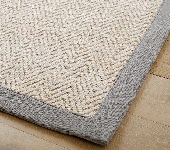 Chenille Jute Thick Solid Border Rug | Pottery Barn Kids