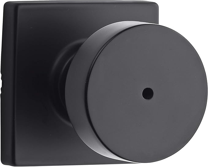 Kwikset 97300-939 Pismo Privacy Square Modern Door Knob, Matte Black | Amazon (US)