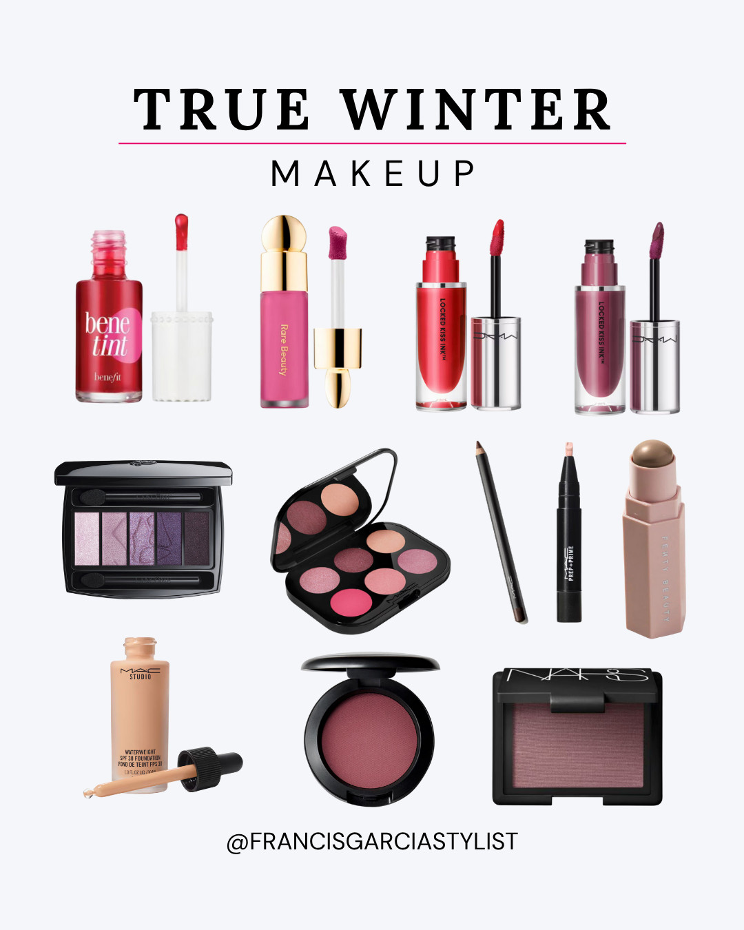 ue Winter Makeup // True Winter, Winter Color Palette, Cool Toned Makeup, Bold Makeup Look, High Contrast Skin, Blue-Based Lipstick, Deep Red Lipstick, Berry Blush, Radiant Skin, Sephora Sale, LTK Makeup Favorites, Makeup on Sale, Matte Foundation, Dramatic Eyes, Black Mascara, Cool Contour, Silver Highlight, Holiday Glam, Full Coverage Makeup, True Winter Beauty, Statement Lipstick, Skin Tint, Winter Glow, Makeup Essentials, Bold Lip Combo, Clean Makeup Look

🖤 Se você é True Winter, seu poder está nos tons frios, profundos e impactantes.
💋 Essa curadoria traz os produtos ideais pra destacar sua beleza com intensidade — tudo com descontos incríveis na Sephora.
🛍️ Confira todos os produtos linkados no meu LTK. Link na bio! 

 #LTKHoliday #LTKSeasonal #LTKBeauty