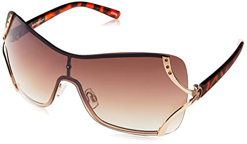 Southpole Women's 454SP Glitzy Metal Shield Sunglasses (140mm) - UV400 Protection, Trendy Gift for Her | Amazon (US)