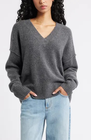 Oversize Cozy V-Neck Sweater | Nordstrom