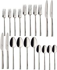 Villeroy & Boch 20-Piece La Classica Flatware Set - 18/10 Stainless Steel Silverware Set w/Spoons... | Amazon (US)
