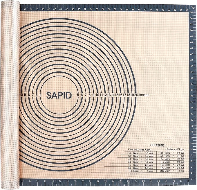 Sapid Thick Silicone Pastry Mat Baking Dough Rolling Extra Large 24" x 36" | Amazon (US)
