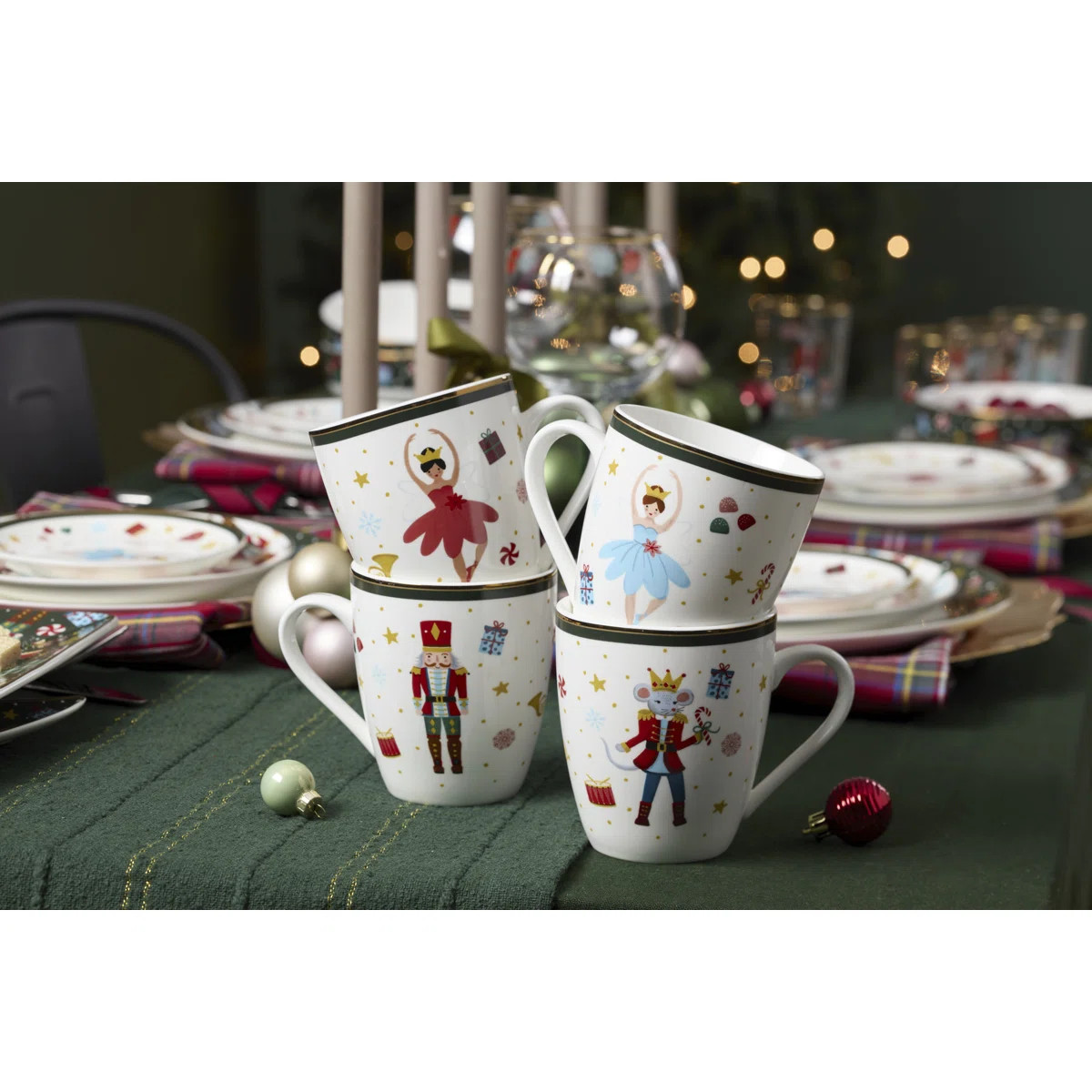 Lenox Nutcracker Ballet Mugs, Set of 4 | Wayfair North America