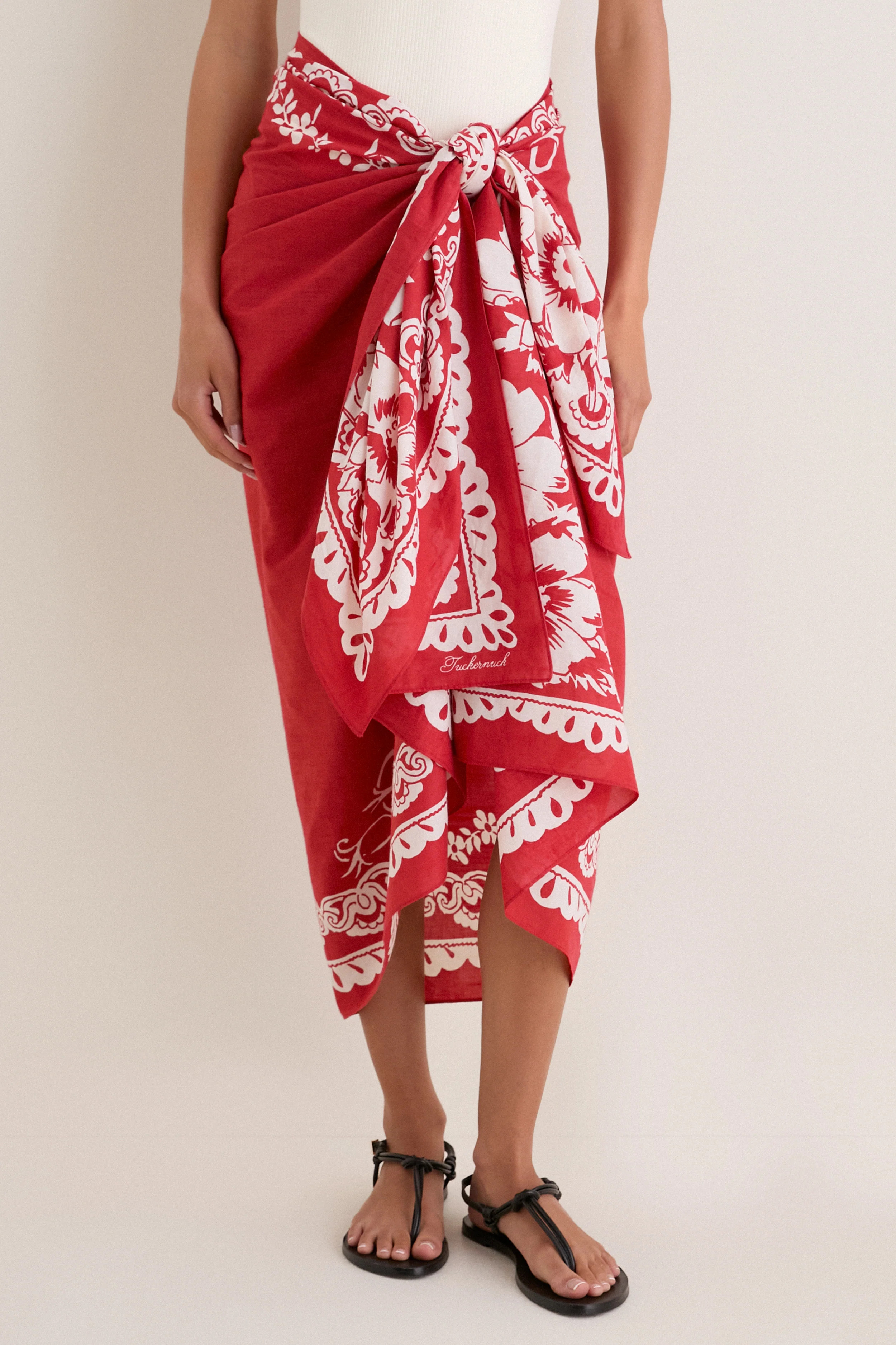 Cherry Poolside Punch Cotton Pareo | Tuckernuck (US)