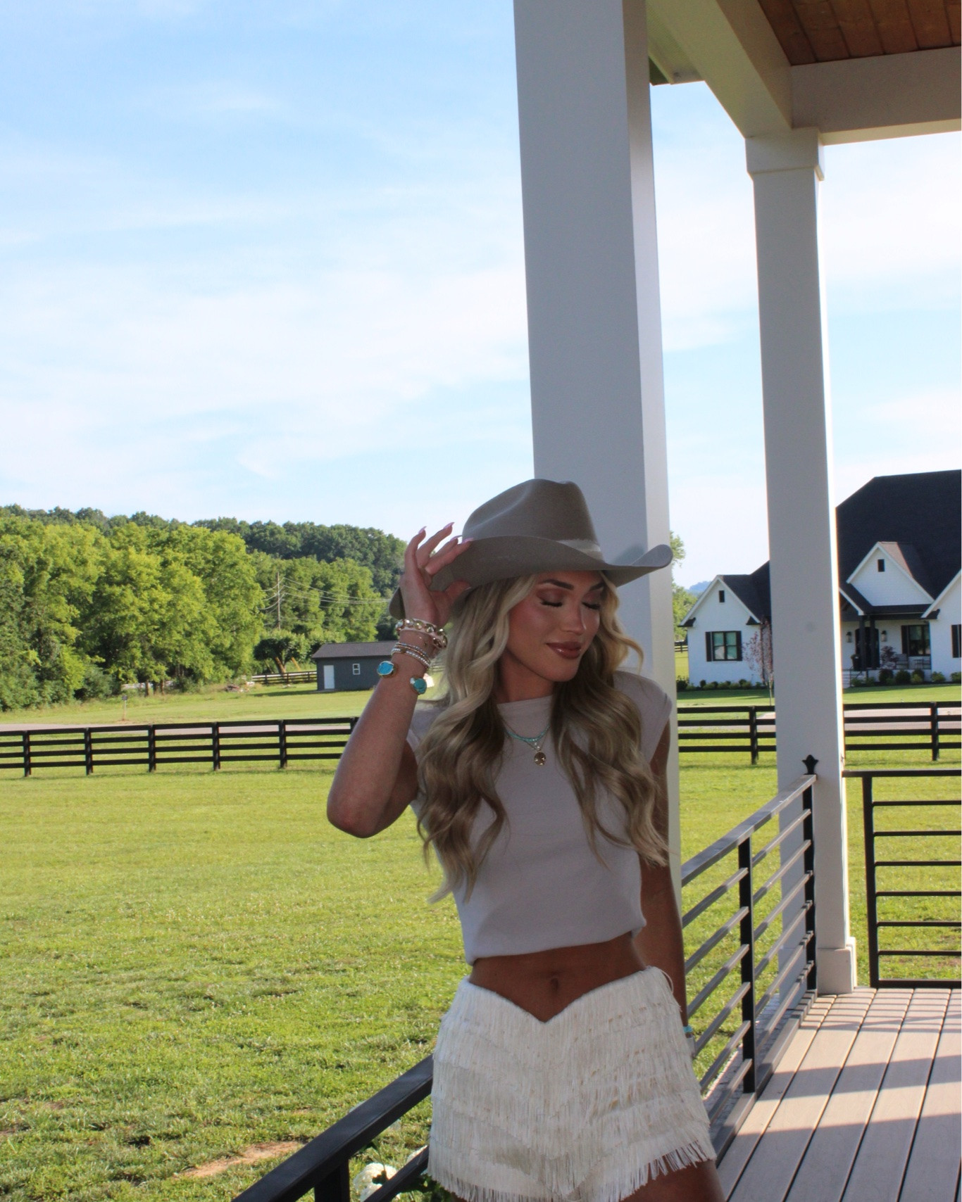 CMA fest day 1✨🤍

Country concert outfits 
Fringe shorts
Turquoise jewelry
Summer outfits

#LTKgrwm #LTKootd #LTKSeasonal