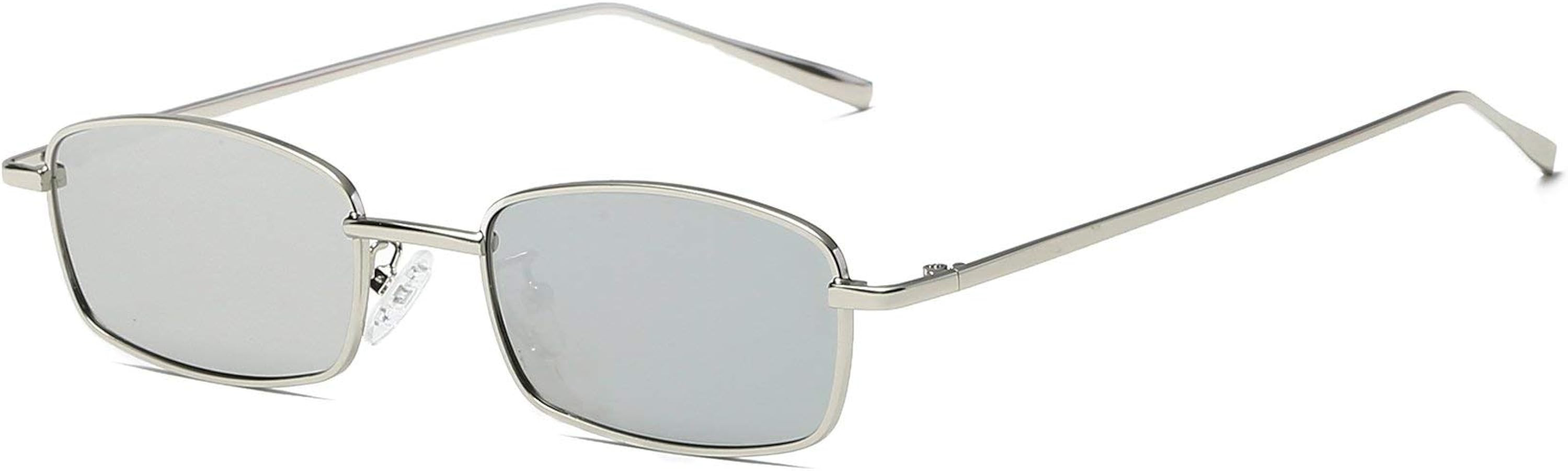 FEISEDY Vintage Small Rectangle Sunglasses Women Men Retro Trendy Square Metal Frame Sun Glasses ... | Amazon (US)