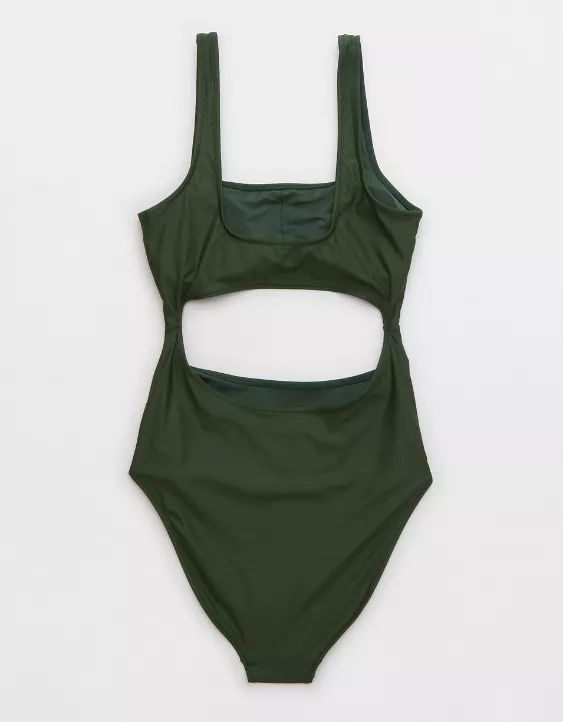 Aerie Cut Out Scoop One Piece Swimsuit | American Eagle Outfitters (US & CA)