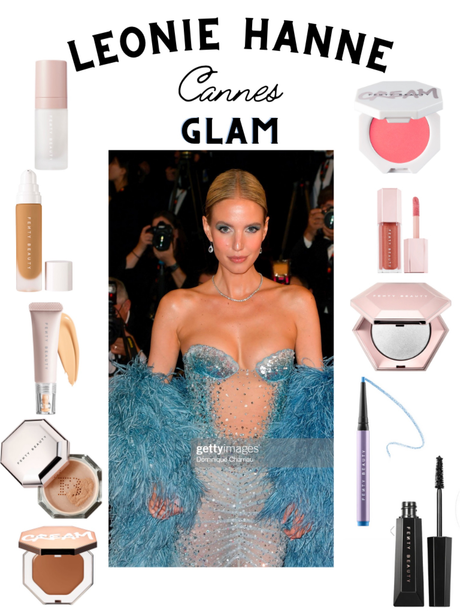 Fenty beauty glam on Leonie Hanne at Cannes 

#LTKunder100 #LTKbeauty #LTKFind