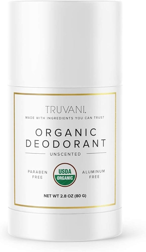Truvani Organic Aluminum Free Deodorant - Fragrance Free USDA Organic Deodorant for Women and Men... | Amazon (US)