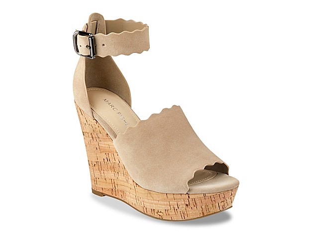 Marc Fisher Hayo Wedge Sandal - Women's - Taupe | DSW