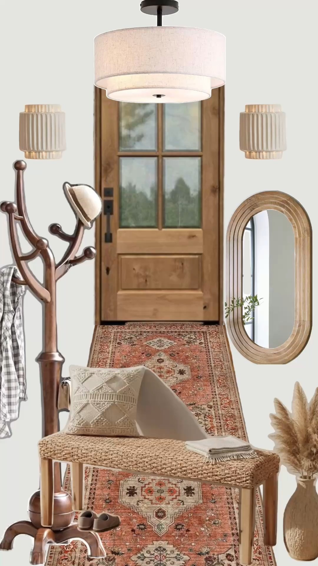⭐ Entryway refresh with warm woods, soft textures, and vintage-inspired layers for that cozy modern organic feel.

#LTKHome