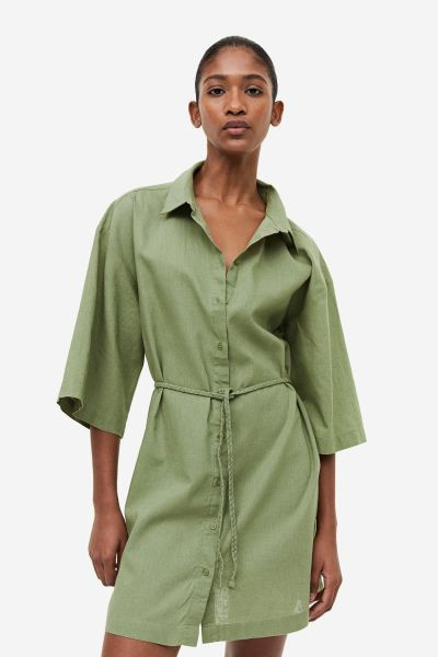 Linen-blend Shirt Dress | H&M (US + CA)