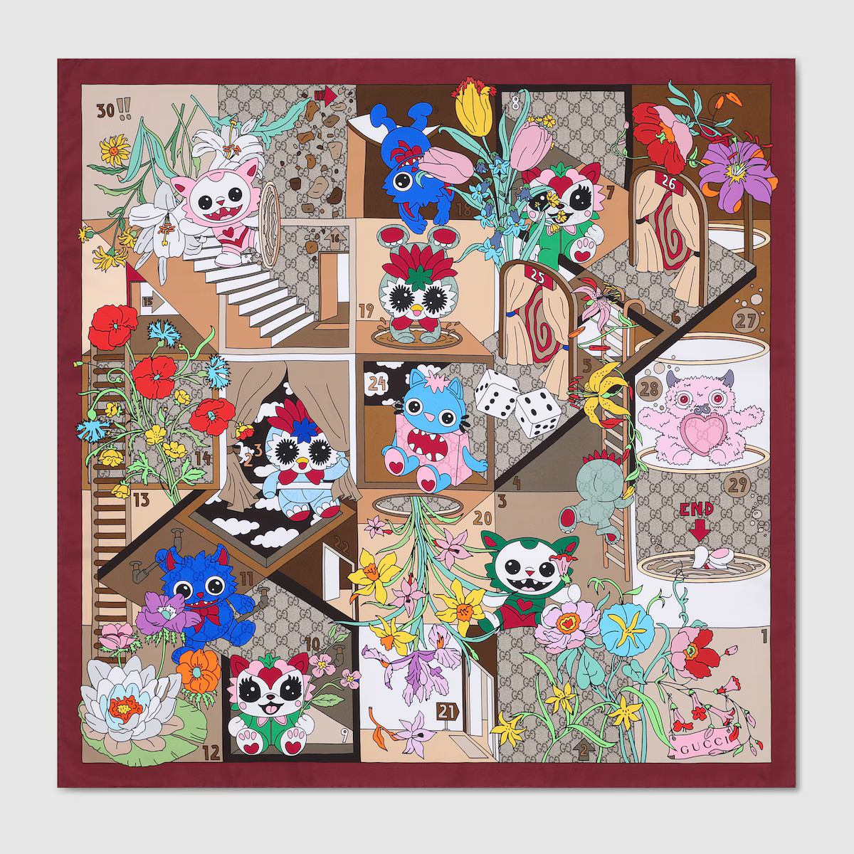 Gucci Gucci Besties printed silk twill carré | Gucci (US)