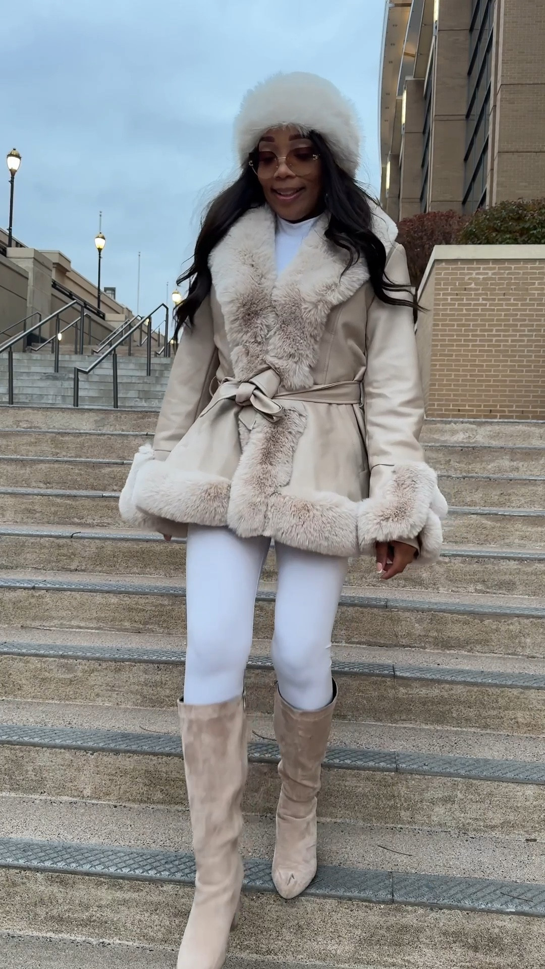 The Ultimate Autumn/Winter Statement Coat is HERE!
Snag this absolutely stunning Brown Fitted Leather Jacket with the Large Fur Collar before it sells out. This is the must-have winter coat for an elevated street style look. The premium quality long sleeve outerwear features a sophisticated tie waist slim fit coat design, perfect for achieving a flattering, cinched-in silhouette.
Layer it over your favorite basics, like this super versatile Minimalist Basic Casual turtleneck Top (also linked!). This is the perfect womenswear combo for a chic and fashionable cold weather outfit. Whether you call it a faux leather jacket or a cozy fur collar coat, it's the definition of cozy chic.

• Brown Fitted Leather Jacket
• Large Fur Collar Coat
• Tie Waist Slim Fit
• Autumn Winter Outerwear
• Long Sleeve Coat for Women
• Minimalist Basic Vneck Top
• Casual Vneck Tops
• Womenswear Fashion
• Chic Street Style
• Holiday Outfit Idea
• Fitted Outerwear