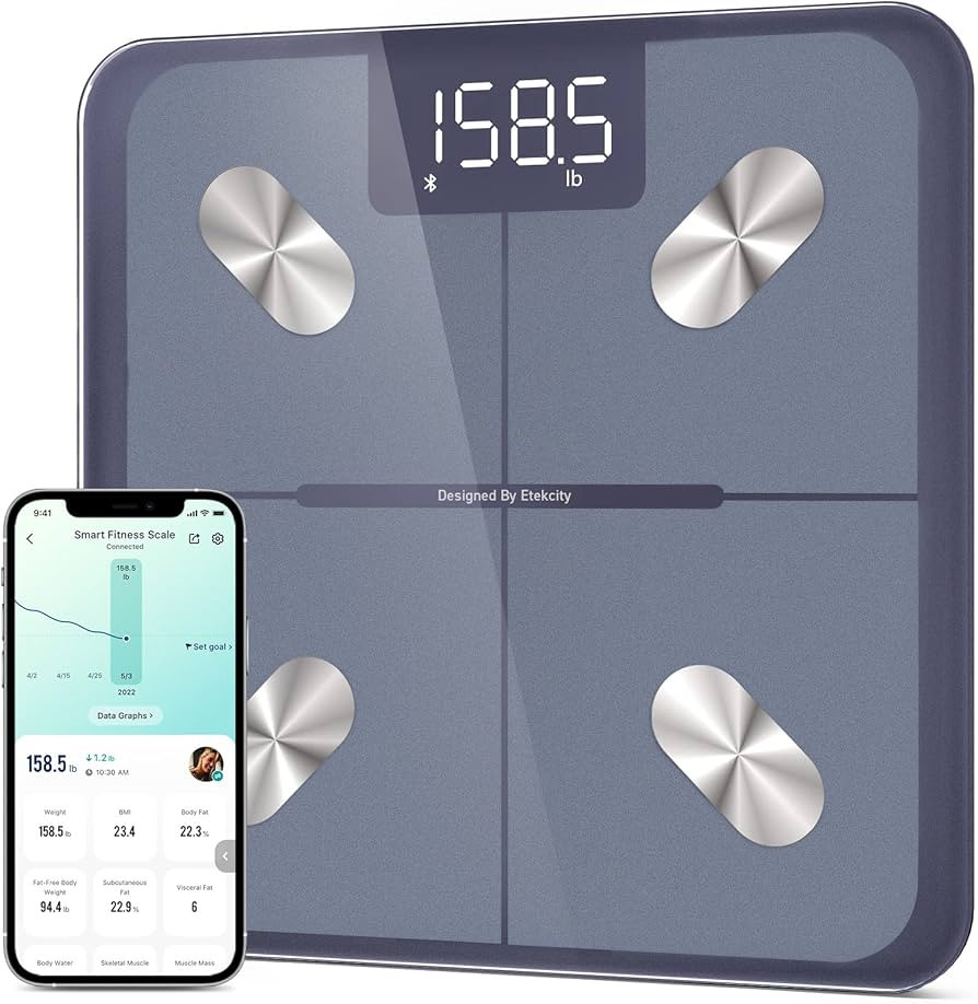 Etekcity Smart Scale for Body Weight and Fat, Digital Bathroom Body Composition Machine, Accurate... | Amazon (US)