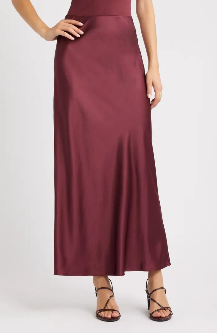 Satin Midi Skirt | Nordstrom