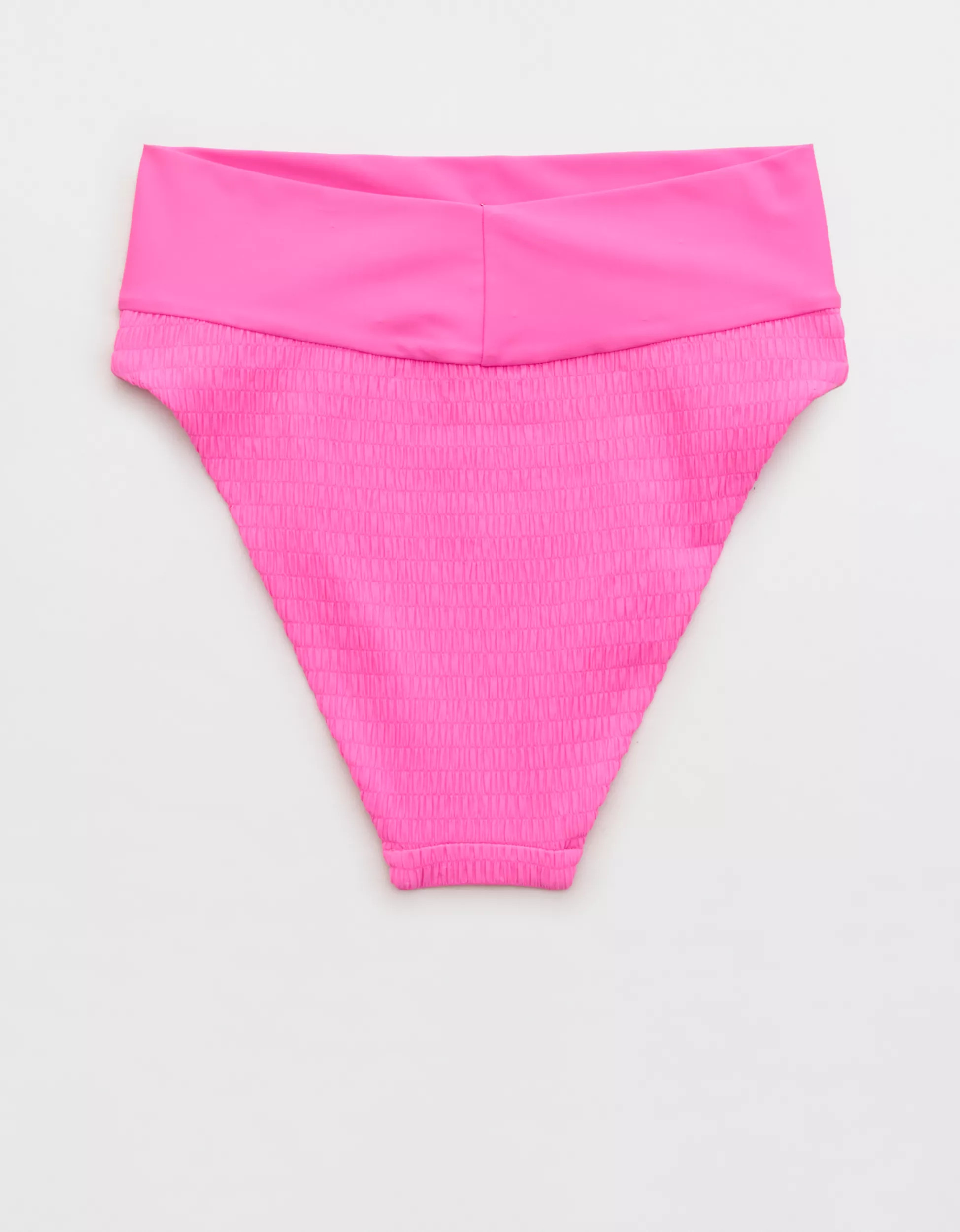 Aerie Smocked High Cut Cheeky Bikini Bottom | Aerie