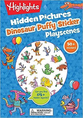 Dinosaur Hidden Pictures Puffy Sticker Playscenes (Highlights Puffy Sticker Playscenes) | Amazon (US)