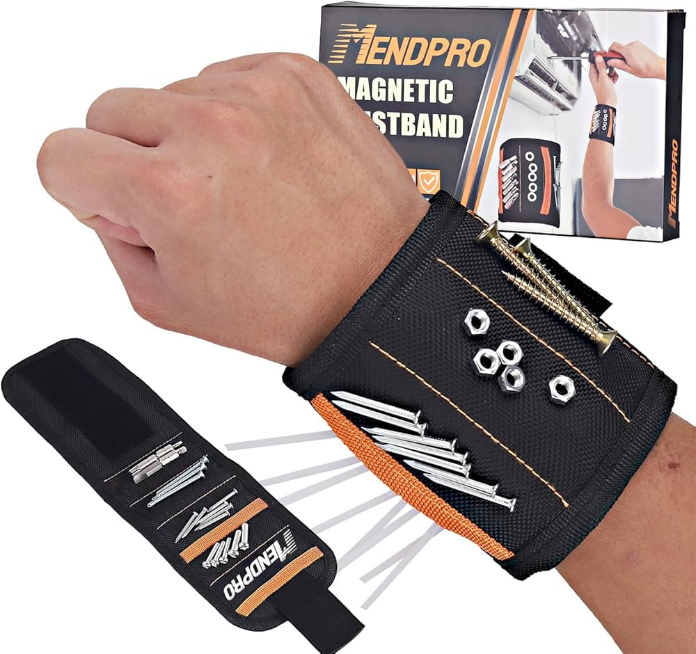 Magnetic Wristband for Tools, Screws, Nails and Drill Bits, Magnetic Wrist Band Made from 15 Stro... | Amazon (US)