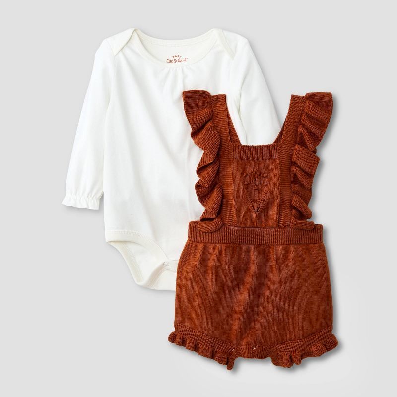 Baby Girls' Sweater Set - Cat & Jack™ Rust | Target
