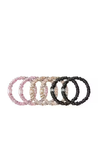 slip Skinnie Scrunchie 6 Pack in Black, Pink & Caramel from Revolve.com | Revolve Clothing (Global)
