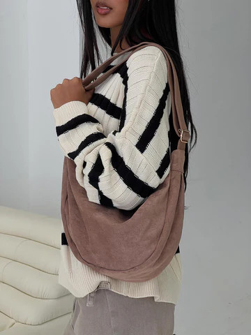 Ransom Faux Suede Shoulder Bag Taupe | Princess Polly US