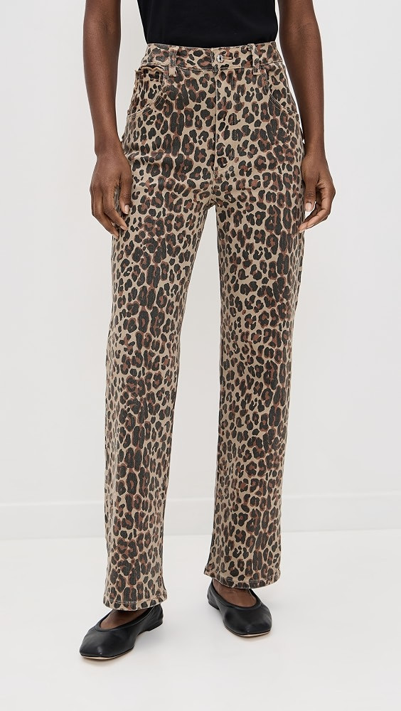Leopard Lucia Scallop Detail Jeans | Shopbop