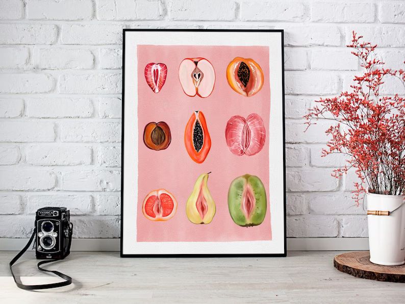 Sliced Feminine Fruit Signed Art Print fruity Sliced - Etsy | Etsy (US)