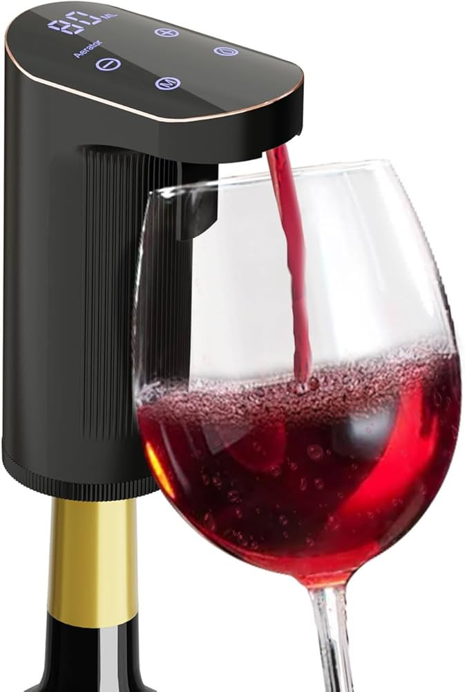 Electric Wine Dispenser, One-Touch Wine Decanter, 1-999ML Wine Dispensing Set, Power Bank & Self-... | Amazon (US)