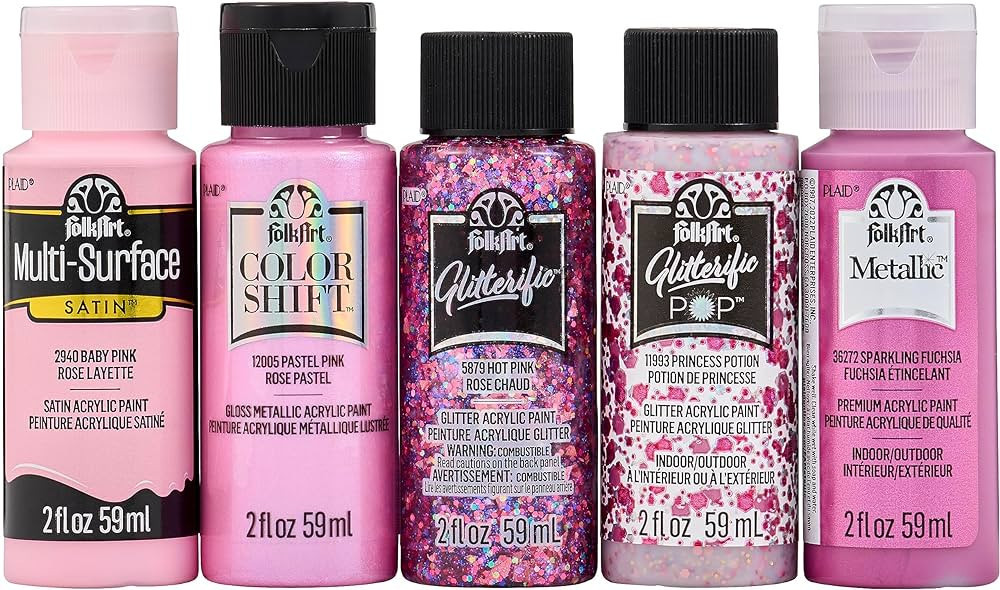 FolkArt Best Acrylic Craft Featuring 5 Premium Pink Formulas, 96424 Paint Set | Amazon (US)