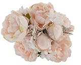 Ezflowery 1 Pack Artificial Peony Silk Flowers Arrangement Bouquet for Wedding Centerpiece Room Part | Amazon (US)