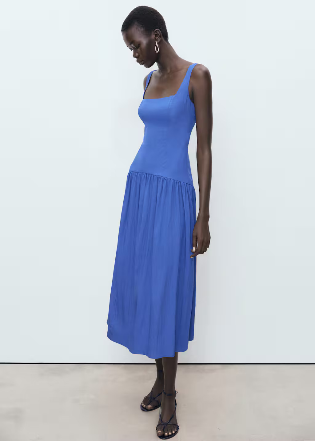Flared cotton dress blue - Women - 10 - MANGO | Mango (US/MX/AU)