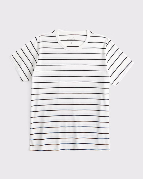 Essential Polished Body-Skimming Tuckable Tee | Abercrombie & Fitch (US)