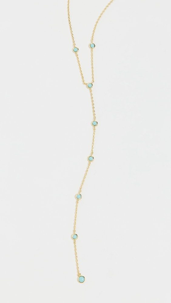 By Adina Eden Scattered Turquoise Bezel Lariat Necklace | Shopbop | Shopbop