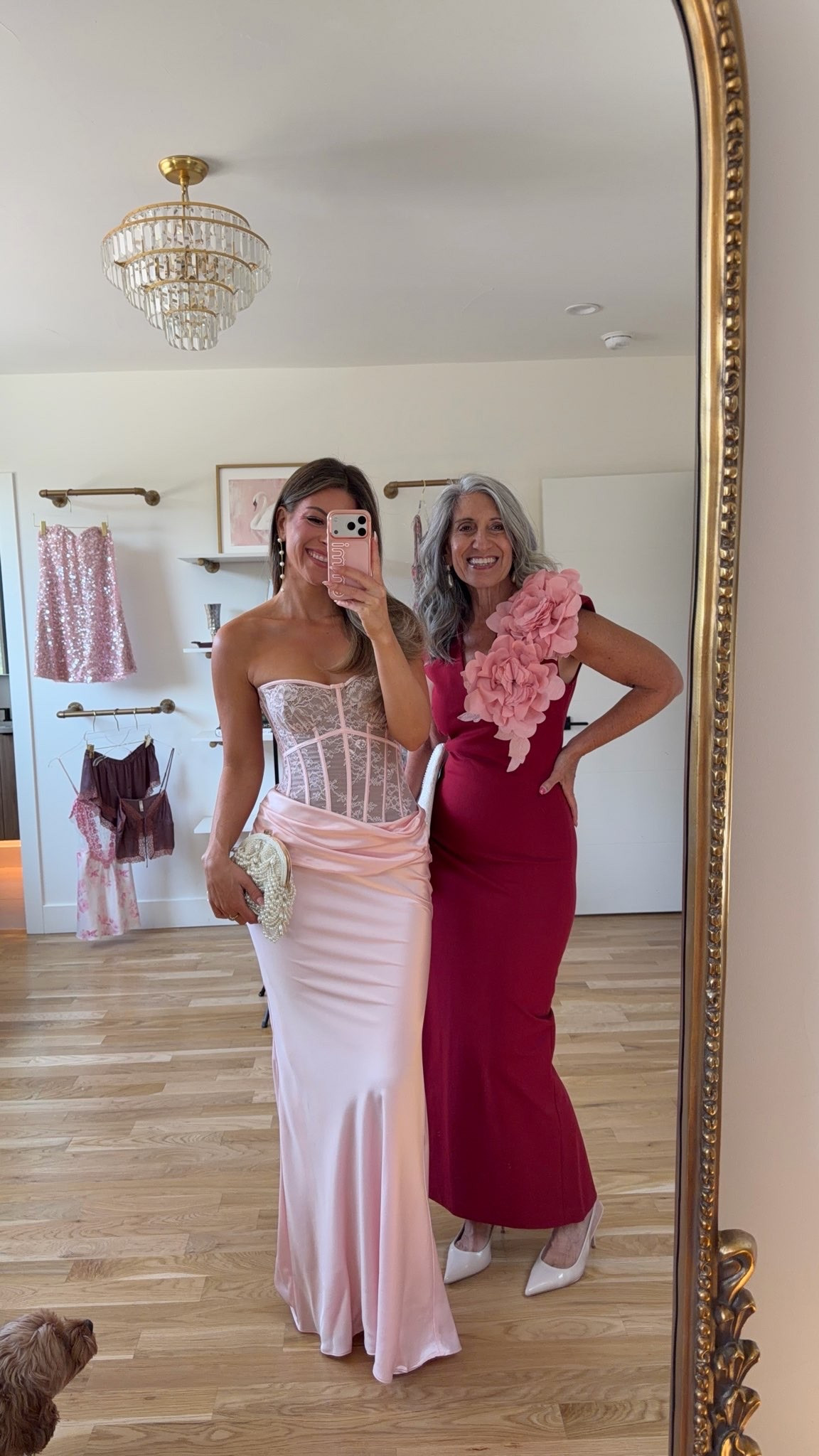 Mom and me pink strapless lace corset bodice, satin skirt with draped detail, red fitted one-shoulder with floral embellishment wedding guest and formal event dresses  💍 🌸

Wearing my usual smalls/2 in most

Mom wears a medium/6

lulus: emerson20 (first purchase only)

Wedding guest, mom & me outfits, mom & me dresses, matching outfits, mother daughter outfits, family photo outfits, wedding guest dresses, mother of the bride, mother of the groom, wedding guest outfit ideas

#LTKSeasonal #LTKWedding #LTKU