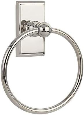 Emtek Traditional Brass Towel Ring with Matching Finish Rosette - Choice of 6 Finishes - 260112US... | Amazon (US)
