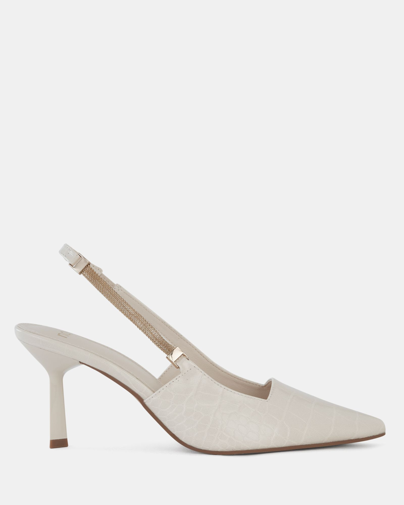 INIGO CREAM CROC Pumps | Novo Shoes