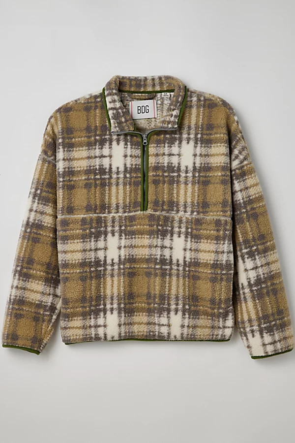 BDG Yosemite Half-Zip Pile Fleece Sweatshirt | Urban Outfitters (US and RoW)