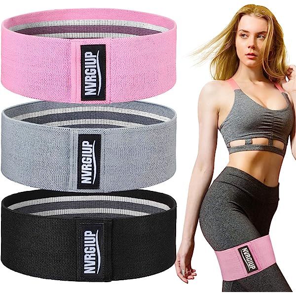 NVRGIUP Exercise Resistance Bands for Legs and Butt, Upgrade Thicken Anti-Slip & Roll Home Gym Worko | Amazon (US)