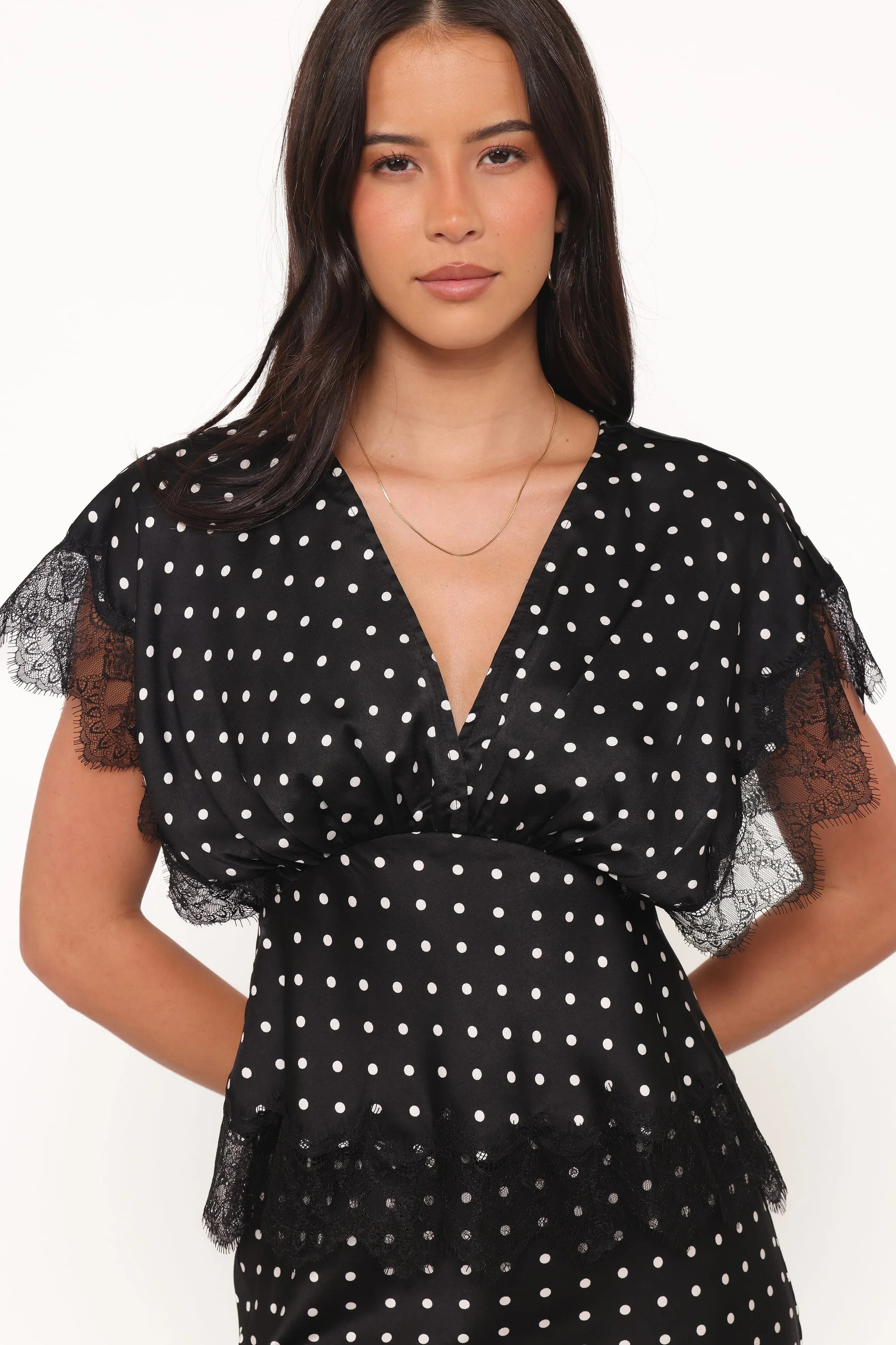 Ailbhe Top - Black Polka Dot | Petal & Pup (US)