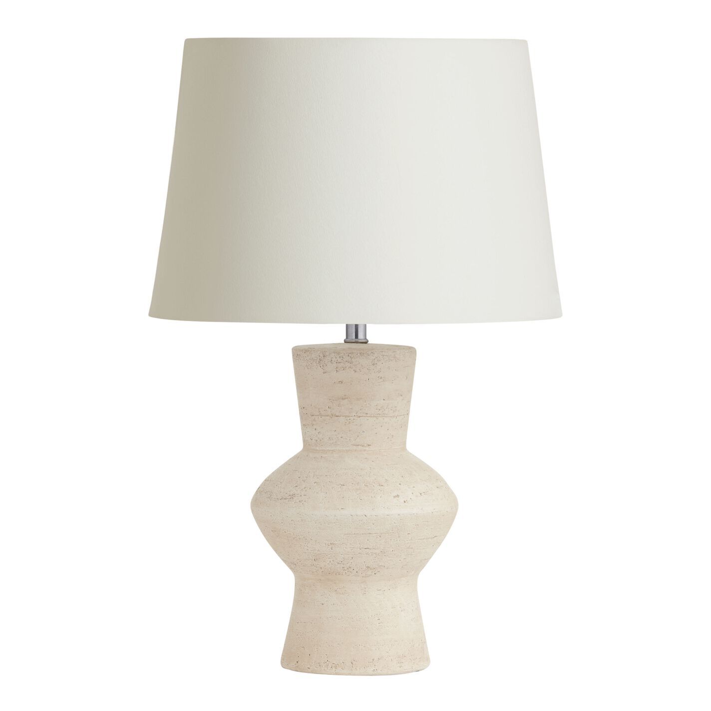White Terracotta Stacked Table Lamp Base | World Market