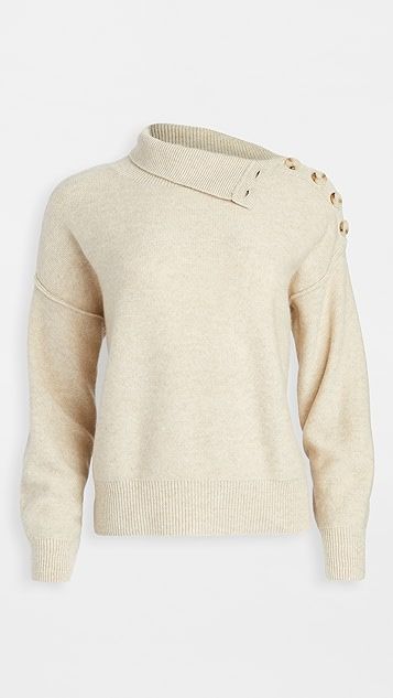 Button Neck Cashmere Sweater | Shopbop