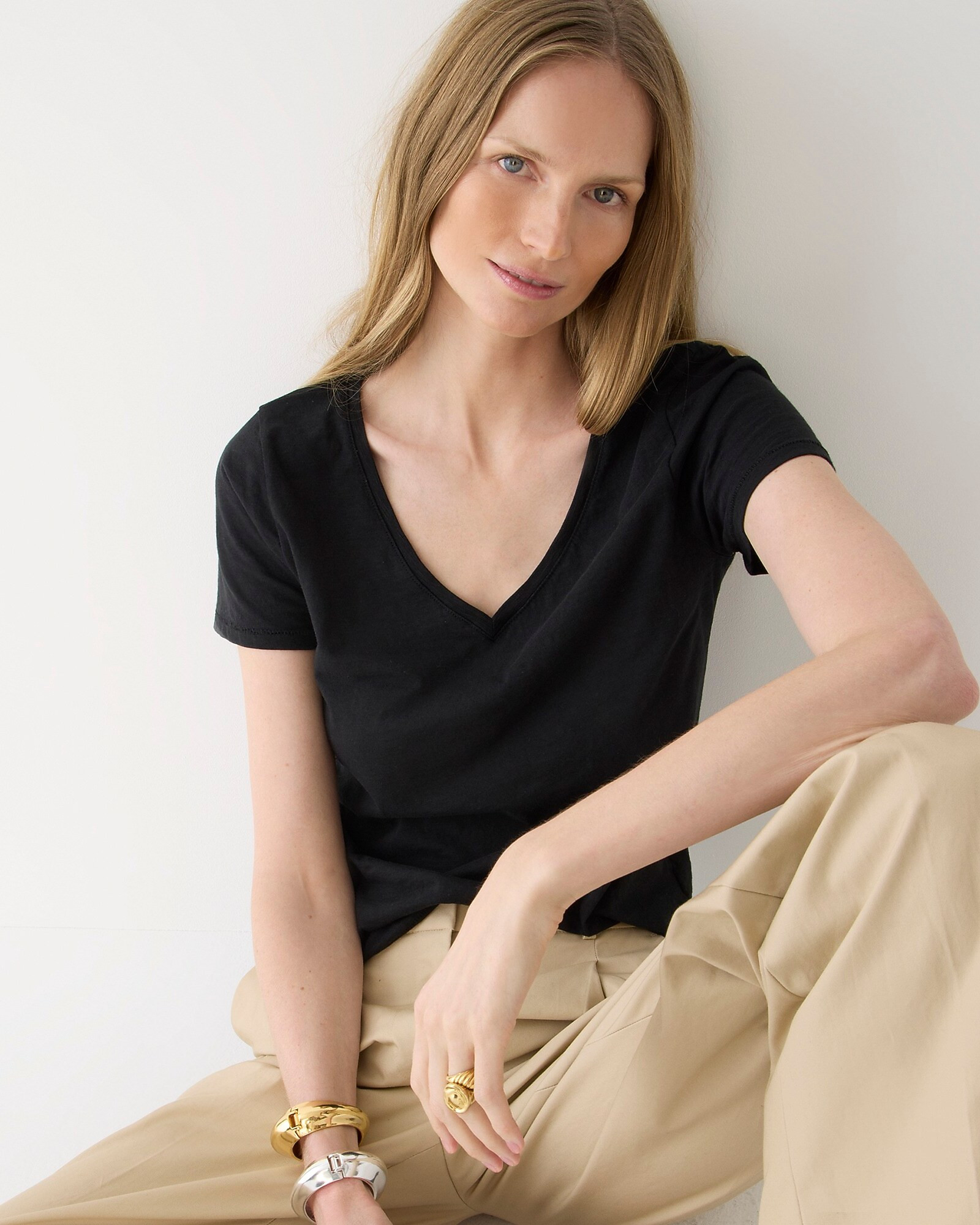 Vintage cotton V-neck T-shirt | J. Crew US