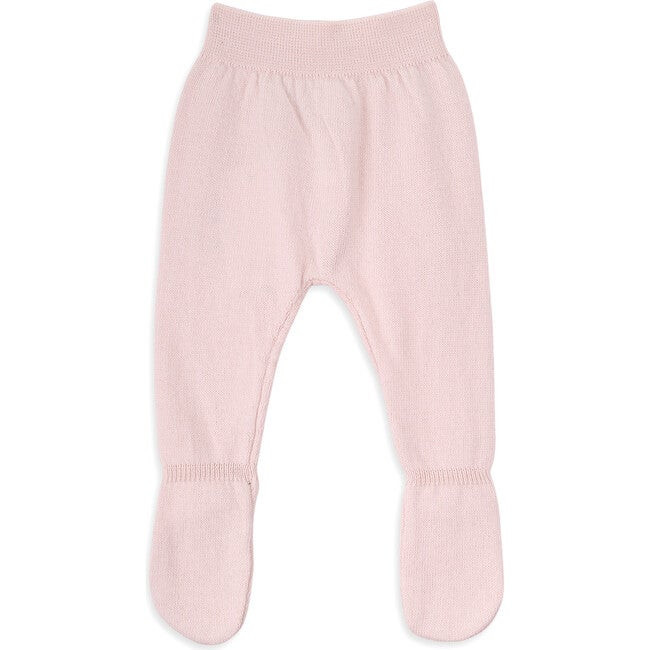 Knot | Newborn Cotton Knit Pants, (Pink, Size 9M) | Cashmere | Maisonette | Maisonette