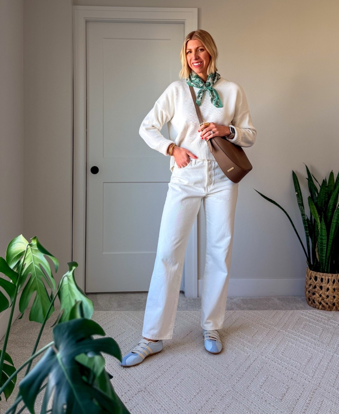 Spring white outfit with pops of color

#LTKdayinmylife #LTKgrwm #LTKTall