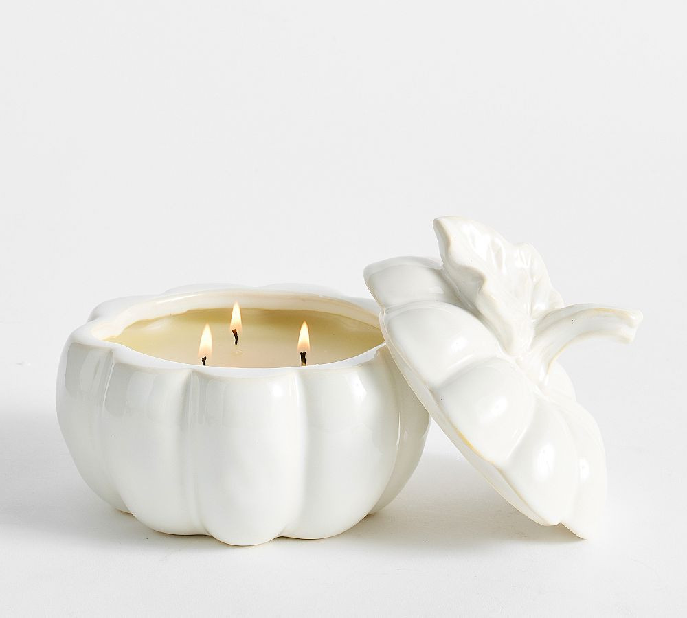 Ceramic Pumpkin Candle - Pumpkin Pie | Pottery Barn (US)