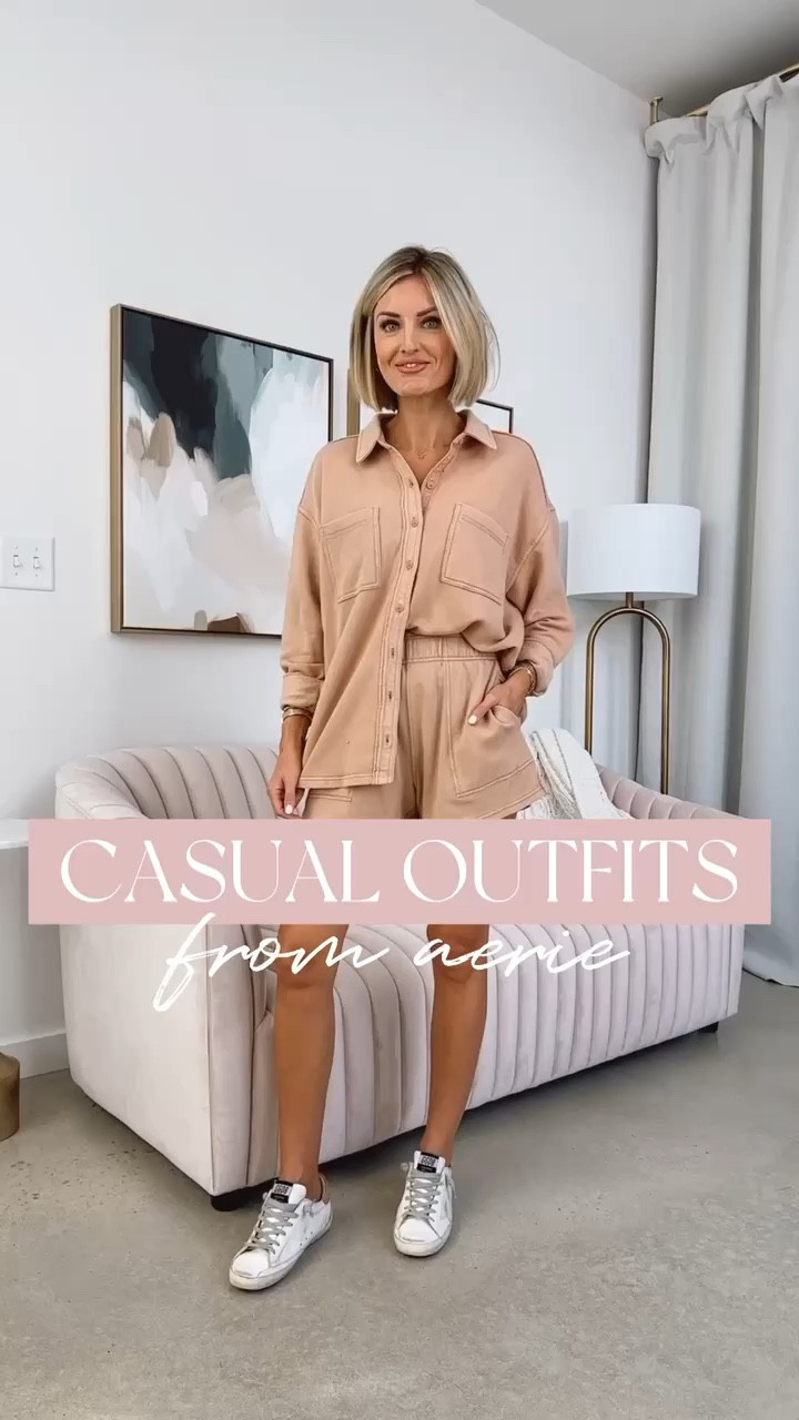 Casual outfits I’m loving from Aerie! Everything is 25% off during the LTK sale! I am wearing an XS in all of these pieces! Size up in the faux leather leggings! 

Loverly Grey, Aerie new arrivals #LTKSale 

#LTKVideo #LTKstyletip