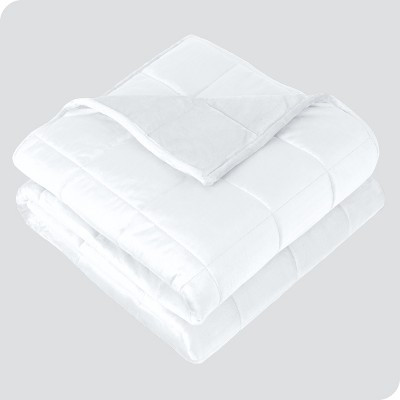 10 lb 40" x 60" Weighted Blanket Minky Fleece White by Bare Home | Target